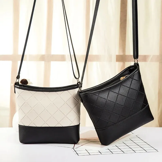 Bolsa de ombro única padrão floral para mulheres, Bolsa de balde pequena, Superfície macia, Material PU, Bolsa Crossbody elegante para senhoras
