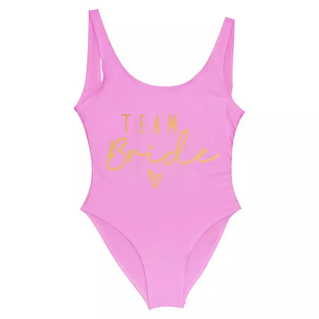 Fato de banho feminino com estampa dourada, squad, festa de solteira, moda praia verão, 1 pc, S a 3XL