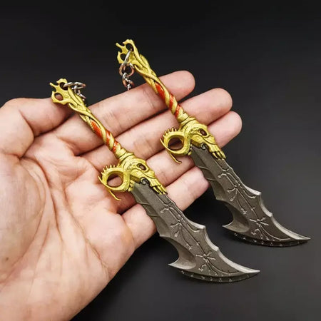 13 cm god of wars 5 jogo periféricos lâminas do caos metal artesanato arma modelo colecionável ornamentos criativo presentes de aniversário brinquedo