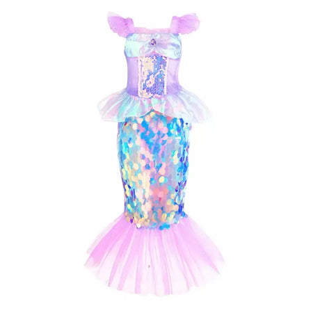 Sereia vestido de festa de aniversário verão menina sereia traje carnaval anime cosplay outfits 2-10 anos crianças fantasia disfarce vestido de baile