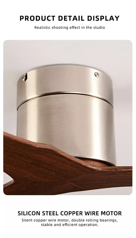 FUMANJIA Ventilador de teto retrô industrial de 45/52", ideal para áreas de vida/jantar, casa e escritório - Motor inversor DC silencioso de 6 velocidades