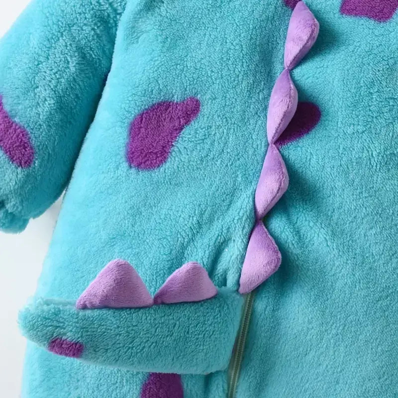 2023-07-25 Lioraitiin 0-3years infantil bebê menino menina macacão de lã chifre com capuz quente engrossar inverno macacão outwear snowsuit