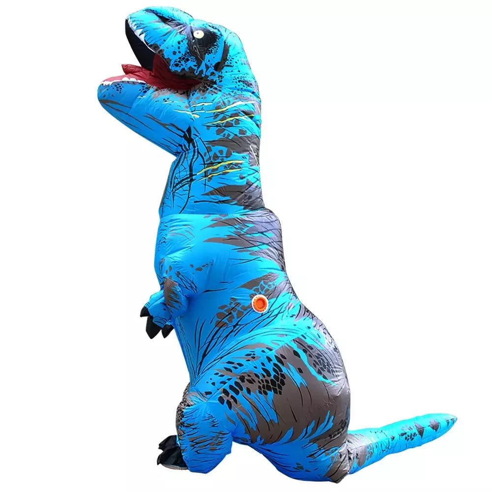 Adulto crianças trajes de dinossauro inflável terno vestido anime festa cosplay carnaval purim traje de halloween para homem mulher