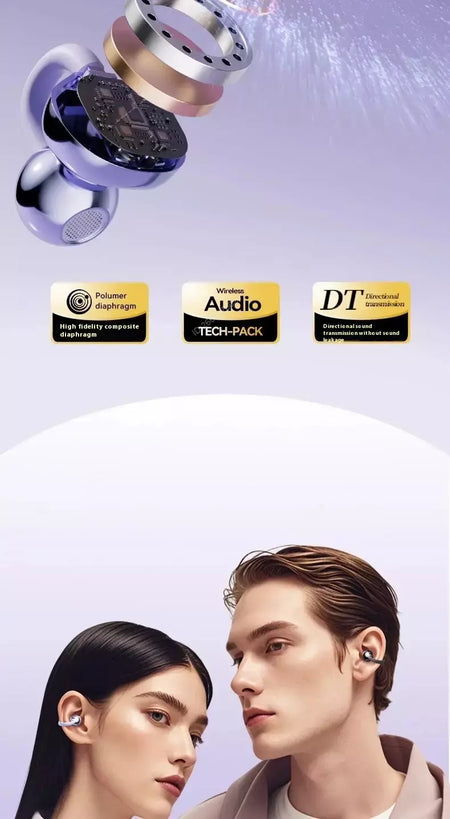 Xiaomi sem fio bluetooth q71 clip-on fones de ouvido alta qualidade som display led música esportes fone de ouvido