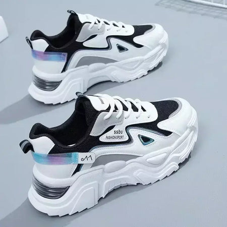 2025 tênis feminino plataforma sapatos planos mulher sapatos verdes formadores casuais senhoras tênis grossos sapatos femininos