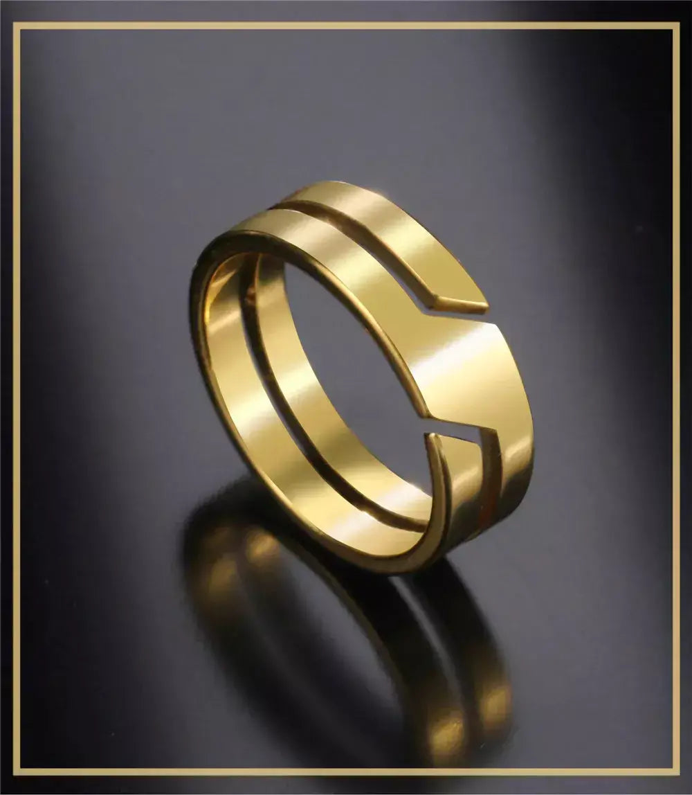 Skyrim anel de aço inoxidável para homens mulheres preto minimalista casual anéis de dedo 2025 casal jóias presente de casamento para amante