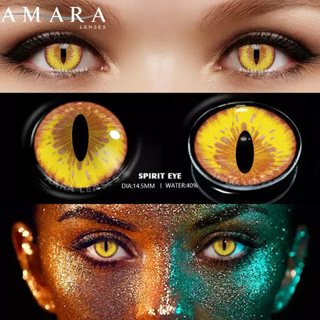 AMARA-Lentes de Contato Coloridas Anime Cosplay, Hoshino Ai Pupil, Anime Colorido, Halloween, 2 Unidades, 1 Par