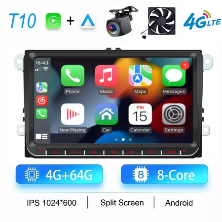 2din rádio do carro android para volkswagen golf 5 6 polo passat b6 b7 cc skoda jetta universal multimídia carplay wifi navegação gps