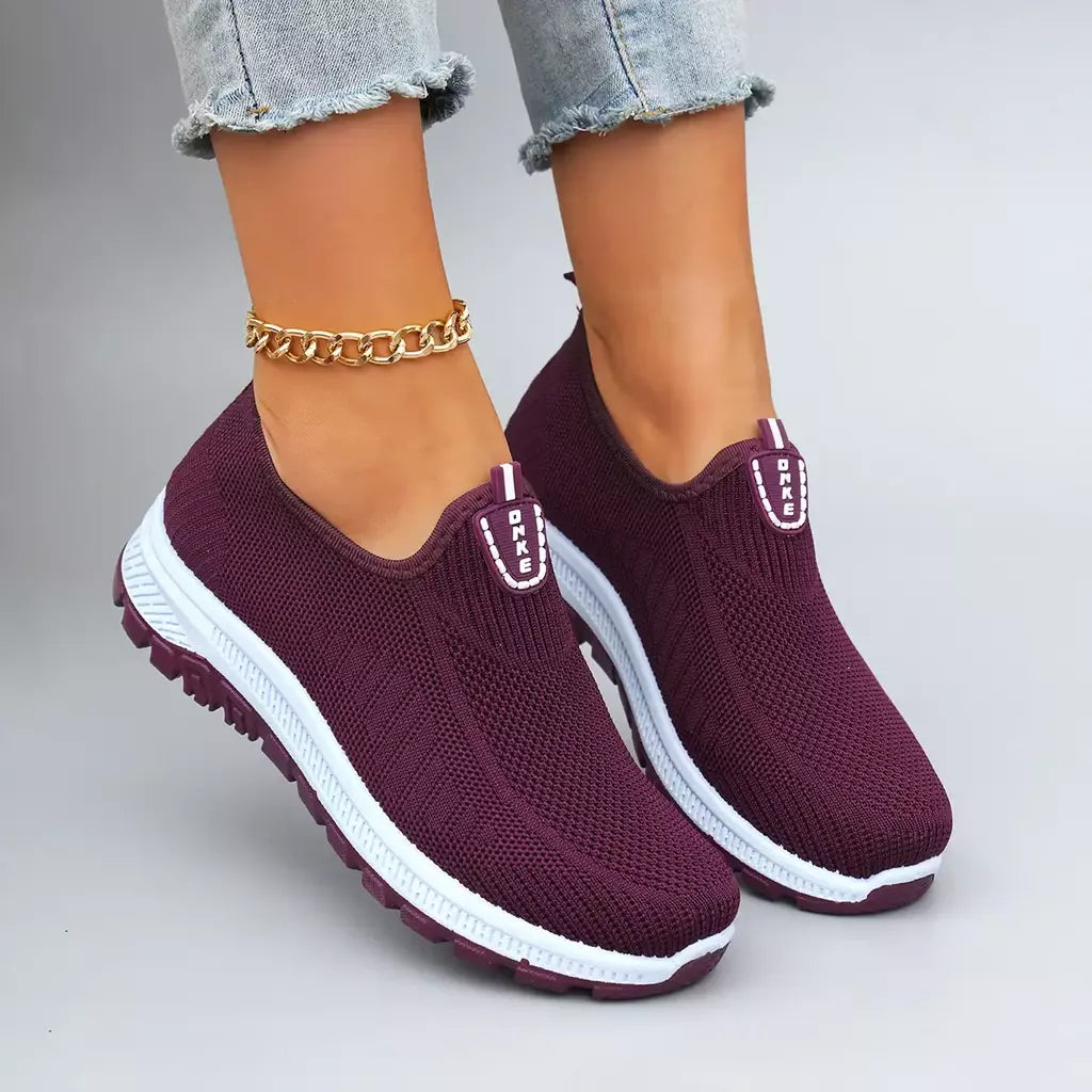 Verão feminino malha respirável sapatos planos sapatos femininos tênis casuais, liberação frete grátis