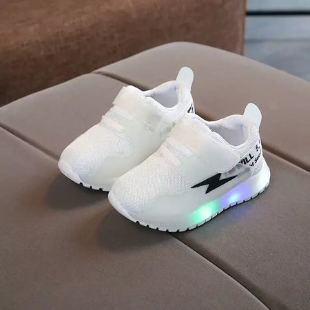 Crianças sapatos luminosos meninos e meninas brilhando luz malha tênis crianças pequenas tênis brilhantes crianças led light up sapatos