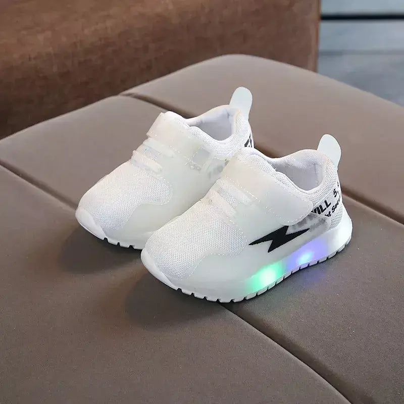 Crianças sapatos luminosos meninos e meninas brilhando luz malha tênis crianças pequenas tênis brilhantes crianças led light up sapatos