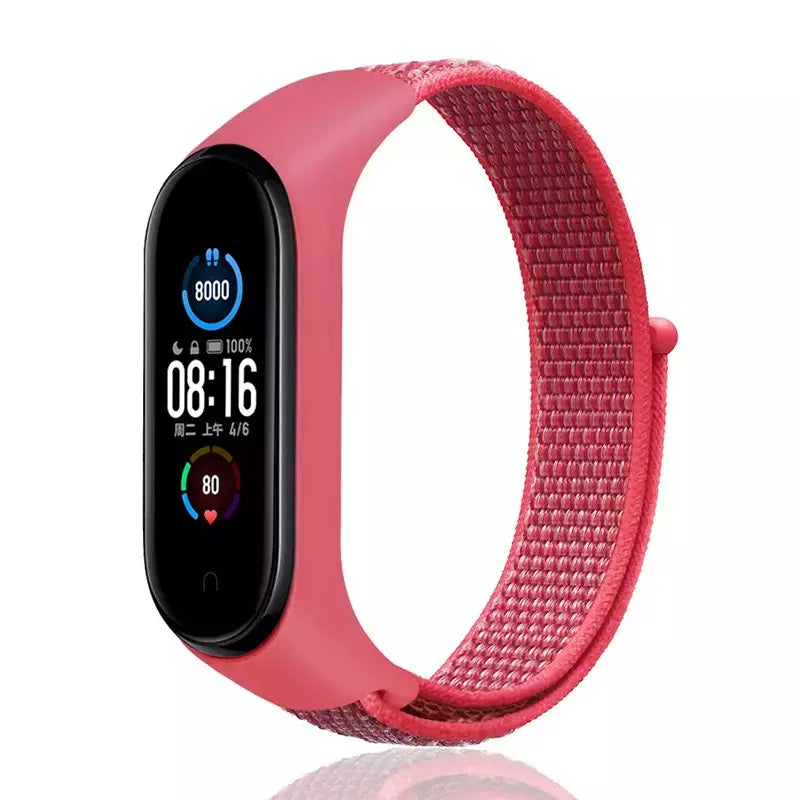 Correia de nylon para Xiaomi Mi Band, pulseira esportiva confortável, pulseira para Mi Band 7, 6, 5, 4, 3
