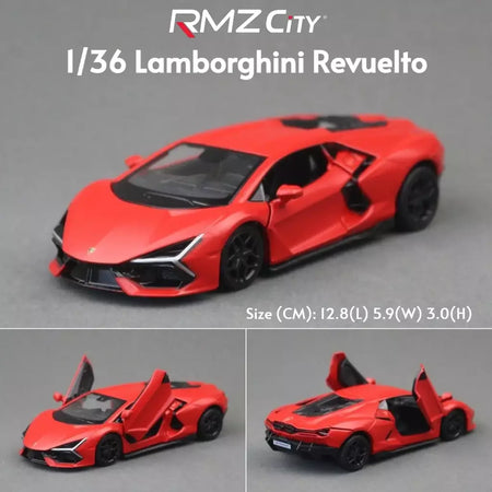 1/36 lamborghini super esporte modelo de carro de brinquedo para crianças rmz city diecast metal miniatura puxar para trás coleção presente criança meninos
