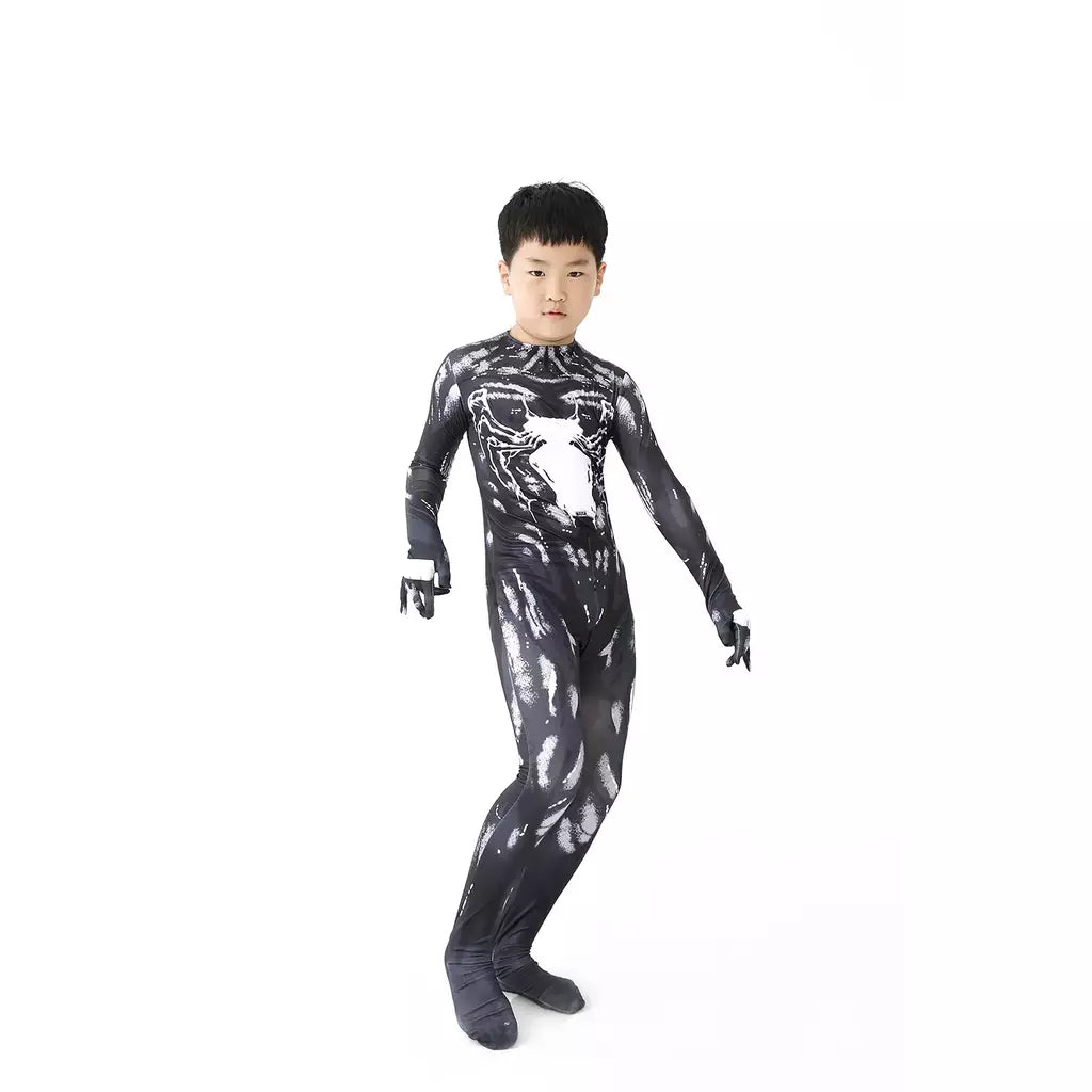 Superheróis cosplay trajes de halloween para novo traje de veneno crianças terno macacão meninos symbiote spidermancostumes