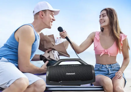 [do Brasil] caixa de som bluetooth Tronsmart Bang Max Alto-falante 130W com 3 Way Sistema de Som, 30h playtime, Sync Up 100 + alto-falantes, Controle APP