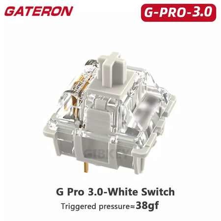 Gateron branco amarelo prata pro 2.0 v2 switch 3pin rgb linear tátil vermelho marrom switches para teclado mecânico permutável quente