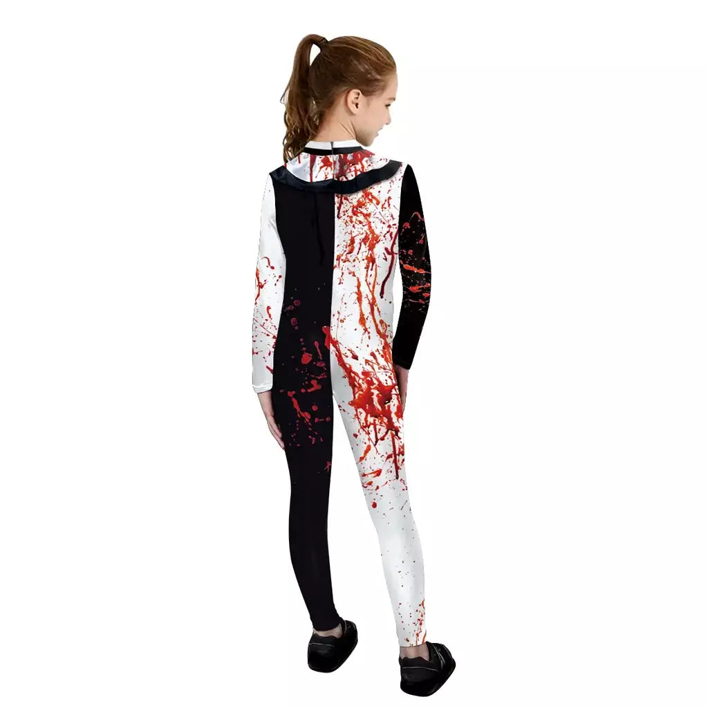 My Secret Art The Clown Cosplay Costume para meninos e meninas, Terrifier 3, Halloween Party Dress, Superhero Costume, Zero Bodysuits