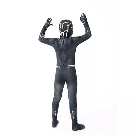 Anime super-herói preto crianças pantera dos homens meninos adultos macacões crianças pantera cosplay traje de halloween bodysuits vestir-se novo