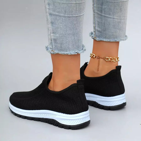 Verão feminino malha respirável sapatos planos sapatos femininos tênis casuais, liberação frete grátis