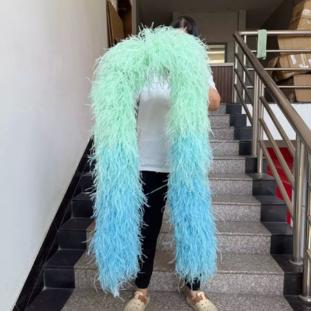 Boa de penas de avestruz arco-íris, 6/10/20 camadas, acessórios de festa fofos para mulheres, halloween, carnaval, cosplay, decoração de casamento, fantasia diy