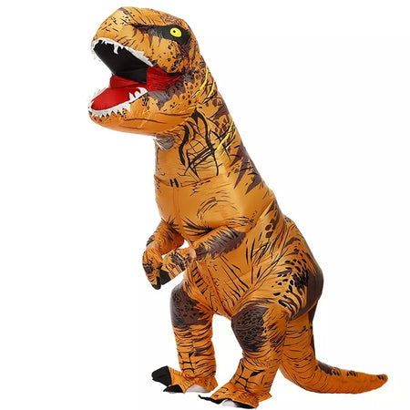 Adulto crianças trajes de dinossauro inflável terno vestido anime festa cosplay carnaval purim traje de halloween para homem mulher