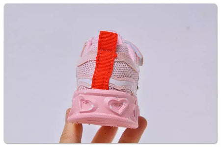 Sanrio led crianças sapatos para meninas bonito dos desenhos animados olá kitty sapatos de verão menina kawaii sapatos de fundo macio tênis casuais