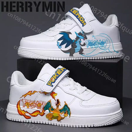 Pokemons crianças pikachu charmander tênis meninas meninos sapatos casuais criança correndo moda esportes 7 e 18 anos de idade sapatos presente