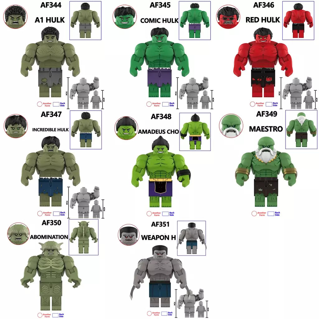 2025 novo filme de venda quente hulk herói personagem bloco de construção brinquedo clássico ação personagem bloco de construção brinquedo presente jogo de mesa