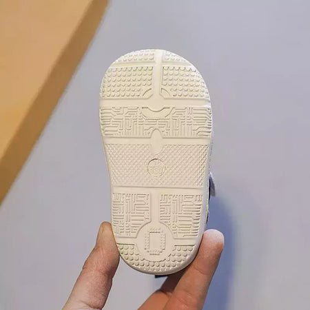 Sapatilhas antiderrapantes brancas para crianças, sapatos casuais, respirável, gancho, ao ar livre, crianças, criança, meninos, meninas, design de moda