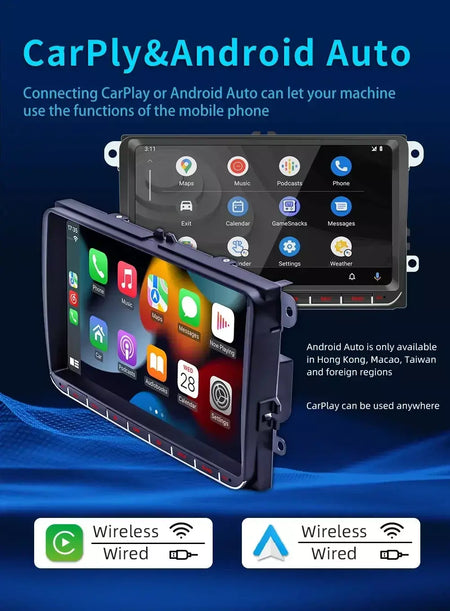 2din rádio do carro android para volkswagen golf 5 6 polo passat b6 b7 cc skoda jetta universal multimídia carplay wifi navegação gps