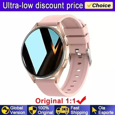 Samsung-Galaxy Smartwatch para homens e mulheres, monitoramento de saúde AMOLED, relógio impermeável, assistente de voz, chamada Bluetooth, relógio inteligente, 2022