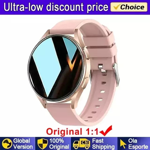 Samsung-Galaxy Smartwatch para homens e mulheres, monitoramento de saúde AMOLED, relógio impermeável, assistente de voz, chamada Bluetooth, relógio inteligente, 2022