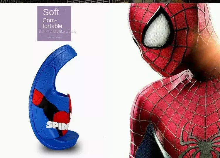 Disney crianças casa chinelos crianças dos desenhos animados spiderman meninos meninas sola macia sapatos antiderrapantes wearable em todas as estações