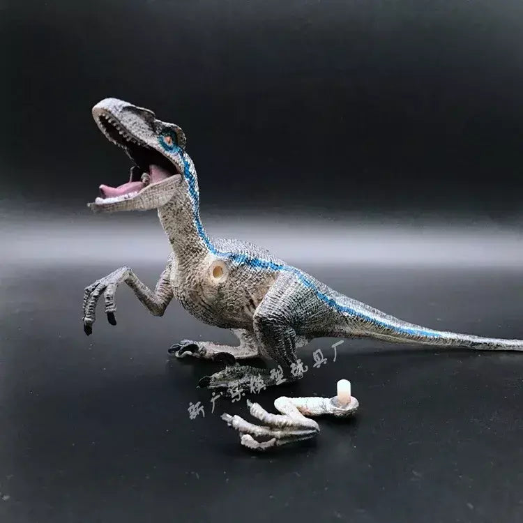 Novo quente 22cm x 5cm x 9cm azul velociraptor jurassic world caído reino jurassic park 5 figura de ação brinquedos presente de natal zlj2