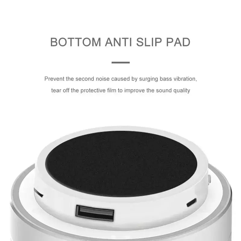 A10 alto-falante de metal bluetooth sem fio portátil áudio do carro deslumbrante crack luzes led subwoofer suporte cartão tf carregamento usb para pc