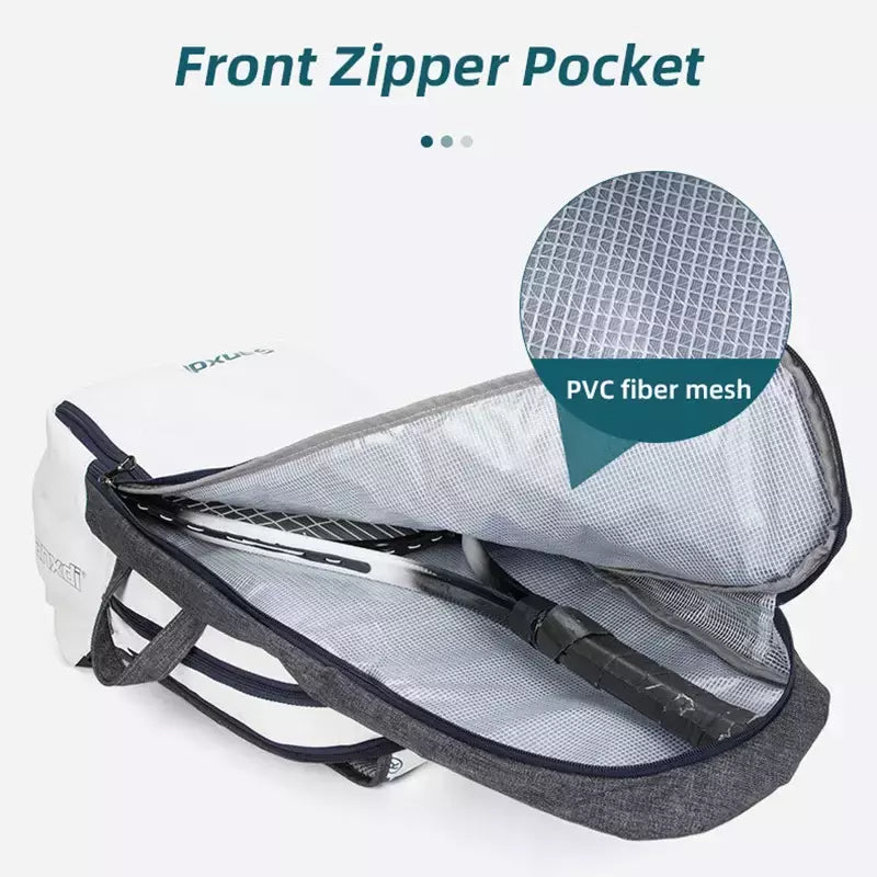 Mochila de remo de tênis dobrável para homens Squash Badminton Racket Bag Bolsa de transporte de raquetebol Sacos esportivos de grande capacidade