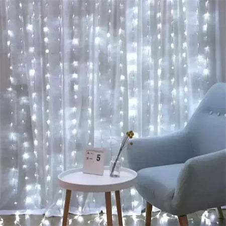 Natal usb cortina corda luzes de fadas 8 modo 6/3m led guirlanda remoto para festa jardim casa decoração casamento ano novo 2025