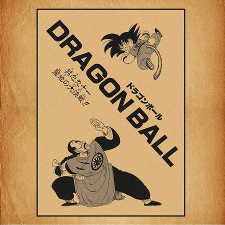 Japonês em torno do anime retro dragon ball cartaz goku gohan vegeta piccolo friza pintura em tela impressão arte da parede presente das crianças