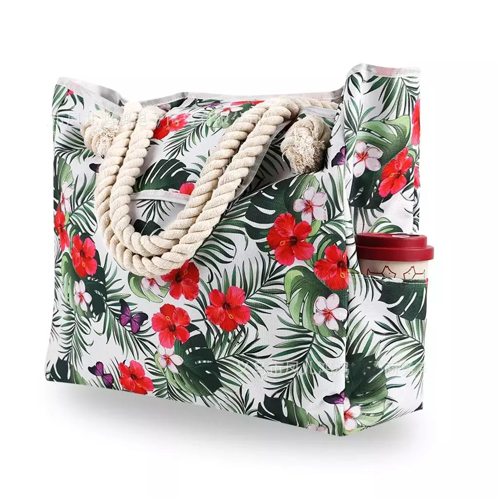 Bolsa casual listrada para mulheres, bolsa de ombro de grande capacidade, sacola de compras diárias, bolsa de praia para viagem escolar