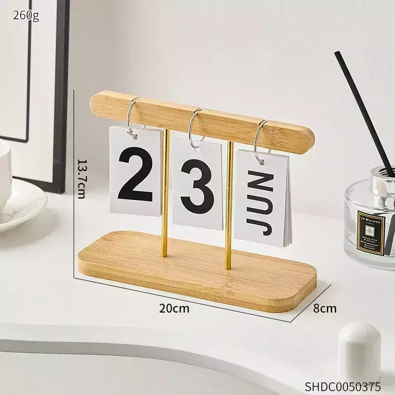 Estilo Minimalista Calendário De Madeira, Sala De Estar e Decoração De Escritório, Modern Desk Acessórios, Simples Home Decor, Artesanato Presente