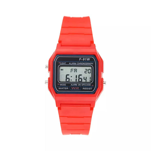 Novo esportes multifuncional crianças relógio feminino pulseira de borracha estilo F-91W relógio digital com alarme led backlight presente do estudante