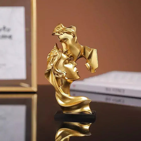 Mini resina amantes estátua estatueta beijando postura modelo artesanato escultura ornamento decoração para casa desktop armário de vinho decoração