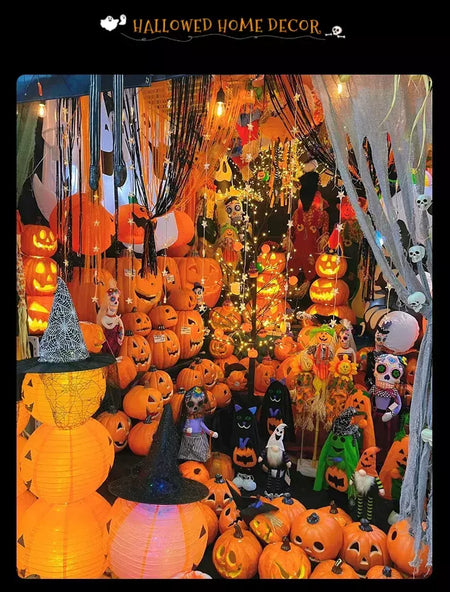 Decoração de halloween abóboras lâmpada para casa quintal jardim ao ar livre decoração halloween horror casa crânio festa adereços brilho no escuro