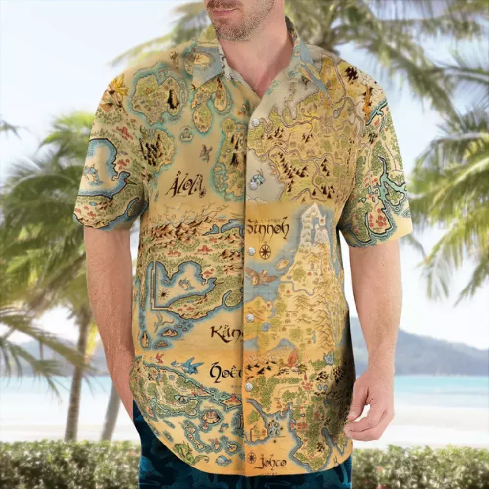 Camisa casual floral havaiana cartoo n masculina, camisa de manga curta 3D de grandes dimensões para praia, moda engraçada, venda quente, verão