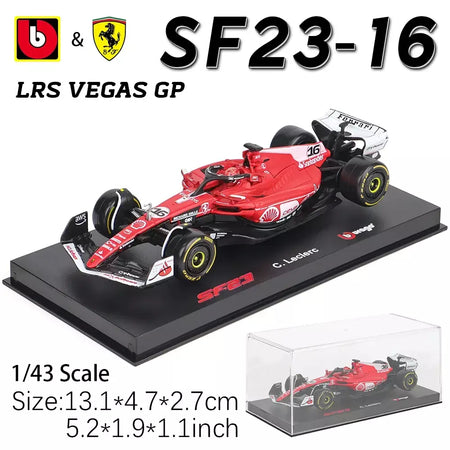 Bburago 1:43 2024 2023 F1 Scuderia Ferrari SF24 SF23 # 16 lecler # 55 sainz jr liga carro de luxo fundido modelo de carro série de brinquedos