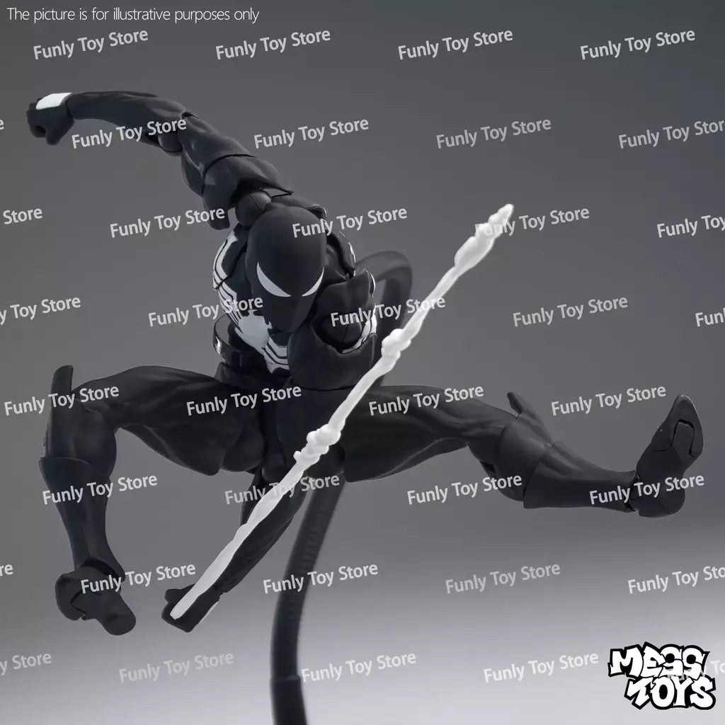 Em estoque brinquedos bagunça homem aranha symbiote spiderman messtoys scarlet aranha terno preto vizinho anime figura de ação presentes brinquedos