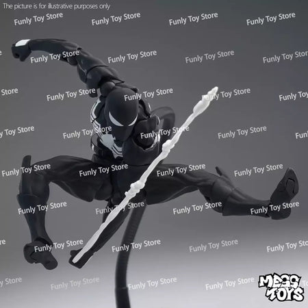 Em estoque brinquedos bagunça homem aranha symbiote spiderman messtoys scarlet aranha terno preto vizinho anime figura de ação presentes brinquedos