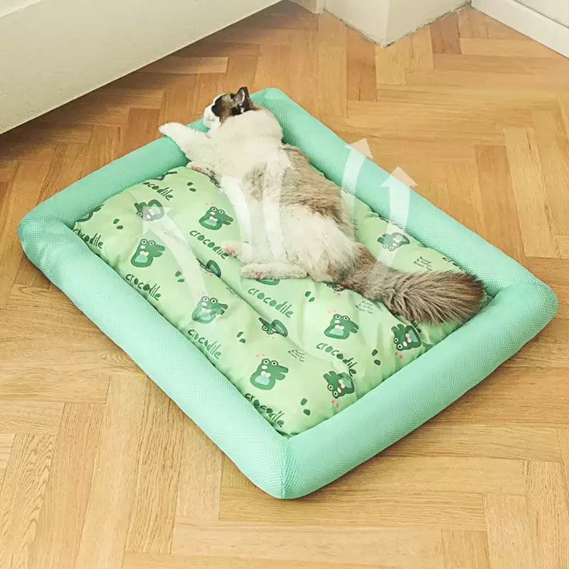 Madden verão resfriamento pet gato cama almofada de gelo cão dormir tapete quadrado para filhote de cachorro cães gatos canil para animais de estimação qualidade superior fresco frio
