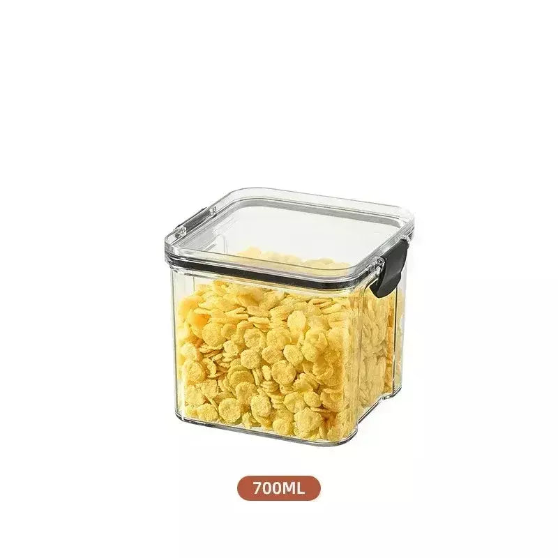 Conjuntos de cozinha empilháveis selados, 460-1800ml, caixa de plástico para armazenamento de alimentos, garrafa multigrãos, frutas secas, chá, recipientes de armazenamento