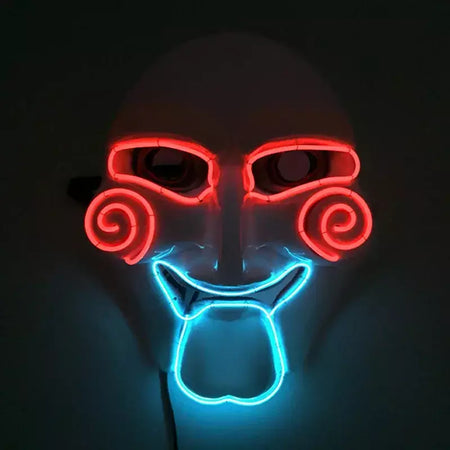 Led slipknot máscara dj halloween masquerade cosplay traje adereços assustador máscara brilhante para adultos homens halloween slipknot máscara